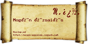 Mogán Ézsaiás névjegykártya
